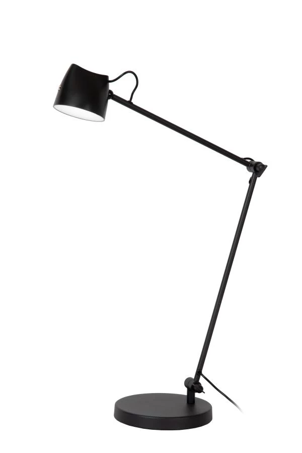 Lucide MILNE - Floor reading lamp - LED Dim. - 1x8W 2700K - Black - turned off